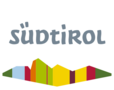 Logo del Sudtirolo con montagne colorate